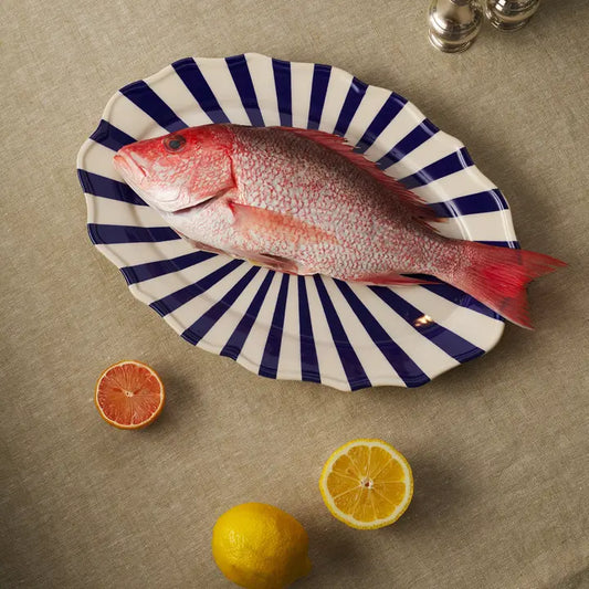Mafalda Ceramic Oval Platter 15.5"