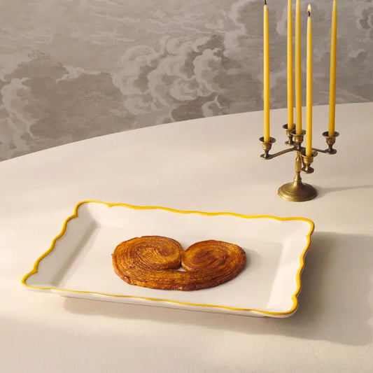 Giovanna Hand-Painted Rect. Platter 15,4'' X 11''
