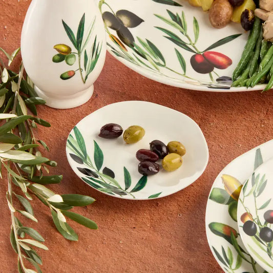 Oliva Canape Plate 6in Pairs with Verde
